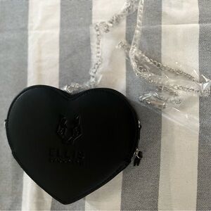 Ellis Black Heart Crossbody Bag